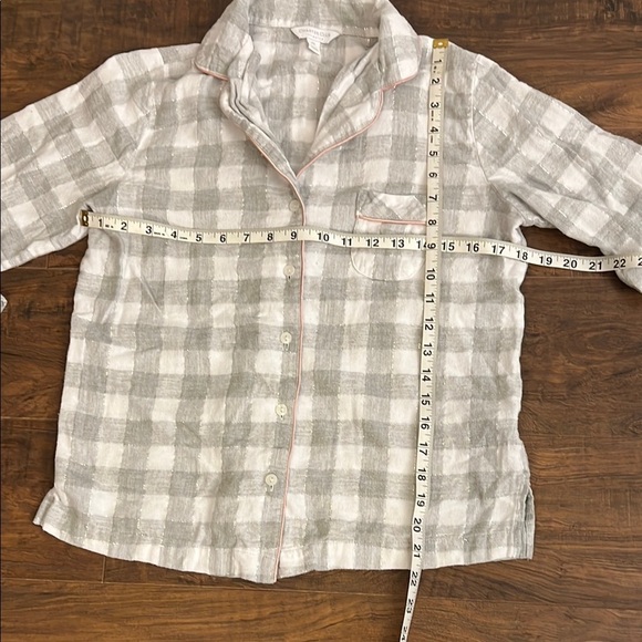 Charter Club Cozy Cotton Women’s Pajamas in Gray Checkered Pattern, Sz PS - Picture 7 of 8